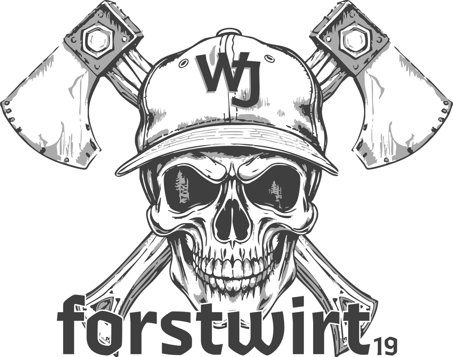 Forstwirt 19 Hoodie zweifarbig